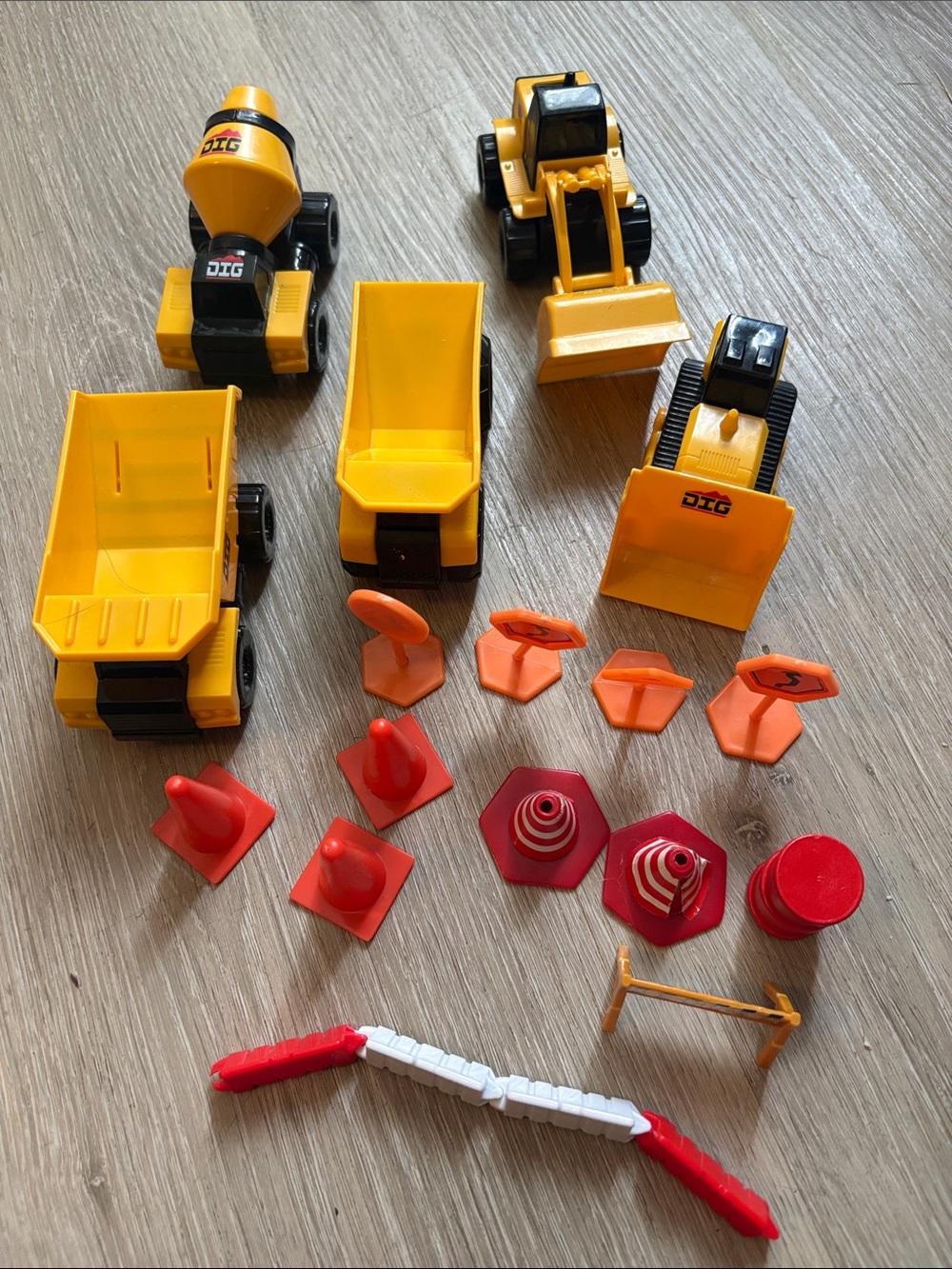 Yellow Construction Truck Playset for Kids